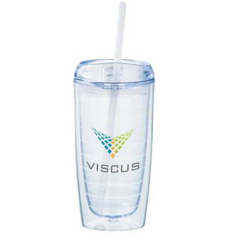 Twister 16-oz. Double-Wall Tumbler with Straw