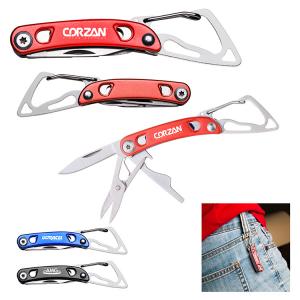 Small Multi-Tool with Scissor and Carabiner Clip 