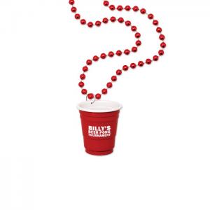 Red Cup Shot Glass Bead Necklace