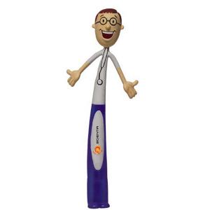 Male Healthcare Professional Bend-A-Pen with a Full Color Imprint