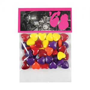 1 oz Crazy Hearts Candy in Custom Header Bags
