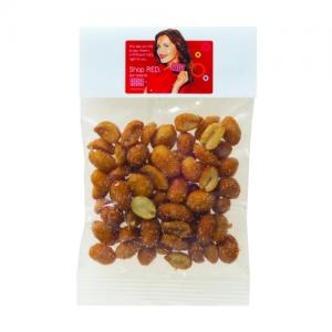 1 oz Honey Roasted Peanuts in Custom Header Bags