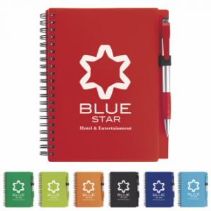 70 Sheet Notebook with Silver Element Stylus Pen