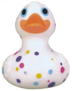 Polka Dot Rubber Duckling 