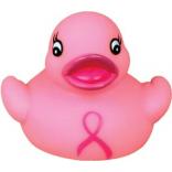Mini Pink Ribbon Rubber Ducky