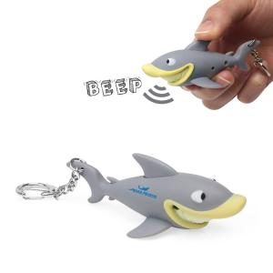 Grey Shark LED Light And Sound Keychain