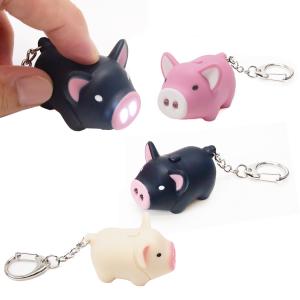 Pig LED Light and Sound Keychain
