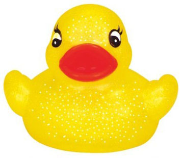 Transparent Baby Rubber Duck with Glitter 