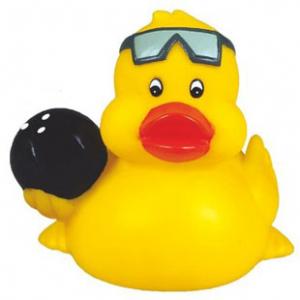 Rubber Bowling Player Ducky 
