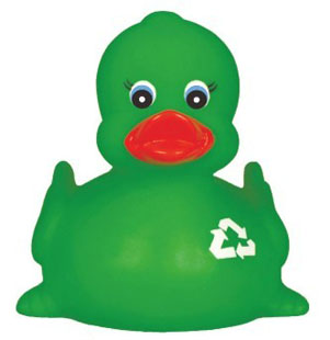 Green Recycle Rubber Ducky
