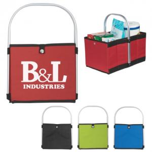 Collapsible Picnic Basket with Metal Handle
