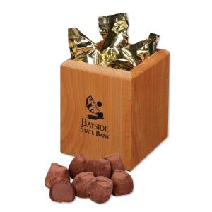 Hardwood Pen &amp; Pencil Cup with Cocoa Dusted Truffles