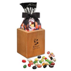 Hardwood Pen &amp; Pencil Cup with Gourmet Jelly Beans