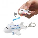 Mini Plastic Airplane LED Light Keychain 