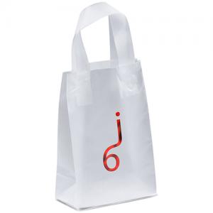 5&quot; x 3&quot; x 8&quot; Frosted Soft-Loop Shopping Bags