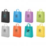 10" x 5" x 13" Frosted Soft-Loop Colorific Shopping Bags