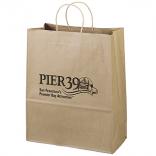 13" x 6" 15.75" 100% Recycled Brown Paper Shopping Bag