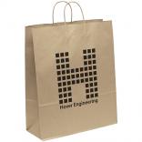16" x 6" x 19.25" 100% Recycled Brown Paper Shopping Bag