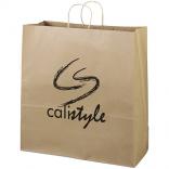 18" x 7" x 18.75" 100% Recycled Brown Paper Shopping Bag