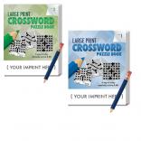 Large Print Crossword Puzzle Book w/Pencil