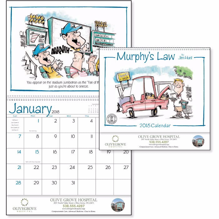 Custom Printed Murphys Law Wall Calendar