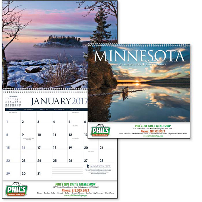 Minnesota Wall Calendar with Logo