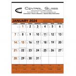 Orange & Black Contractors Memo (13-sheet) Wall Calendar