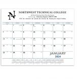 Blue & Black Desk Pad Wall Calendar