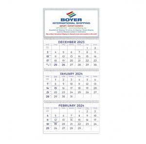 Blue &amp; Grey Commercial Planner Wall Calendar