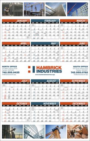 Full Color Span-A-Year Calendar