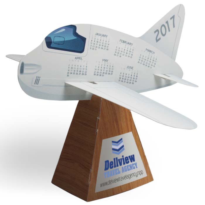 3D Airplane Die-Cut Desk Calendar