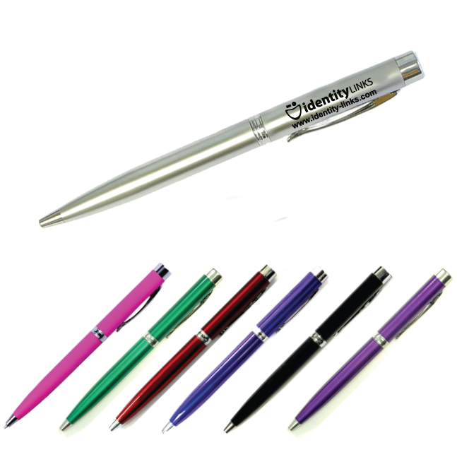 3-in-1 Twist Action Metal Laser Pointer Pen