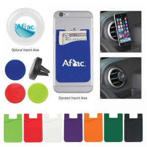 Silicone Magnetic Phone Wallet with Vent Mount