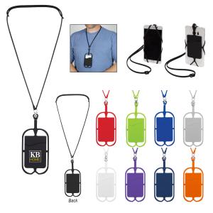  Silicone Lanyard with Cell Phone Holder and Wallet 
