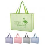 The Bahamas Water-Resistant Tote Bag with Ticking Pattern 