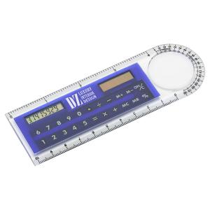 4 inch Magnifier Ruler w/Solar Powered Calculator 