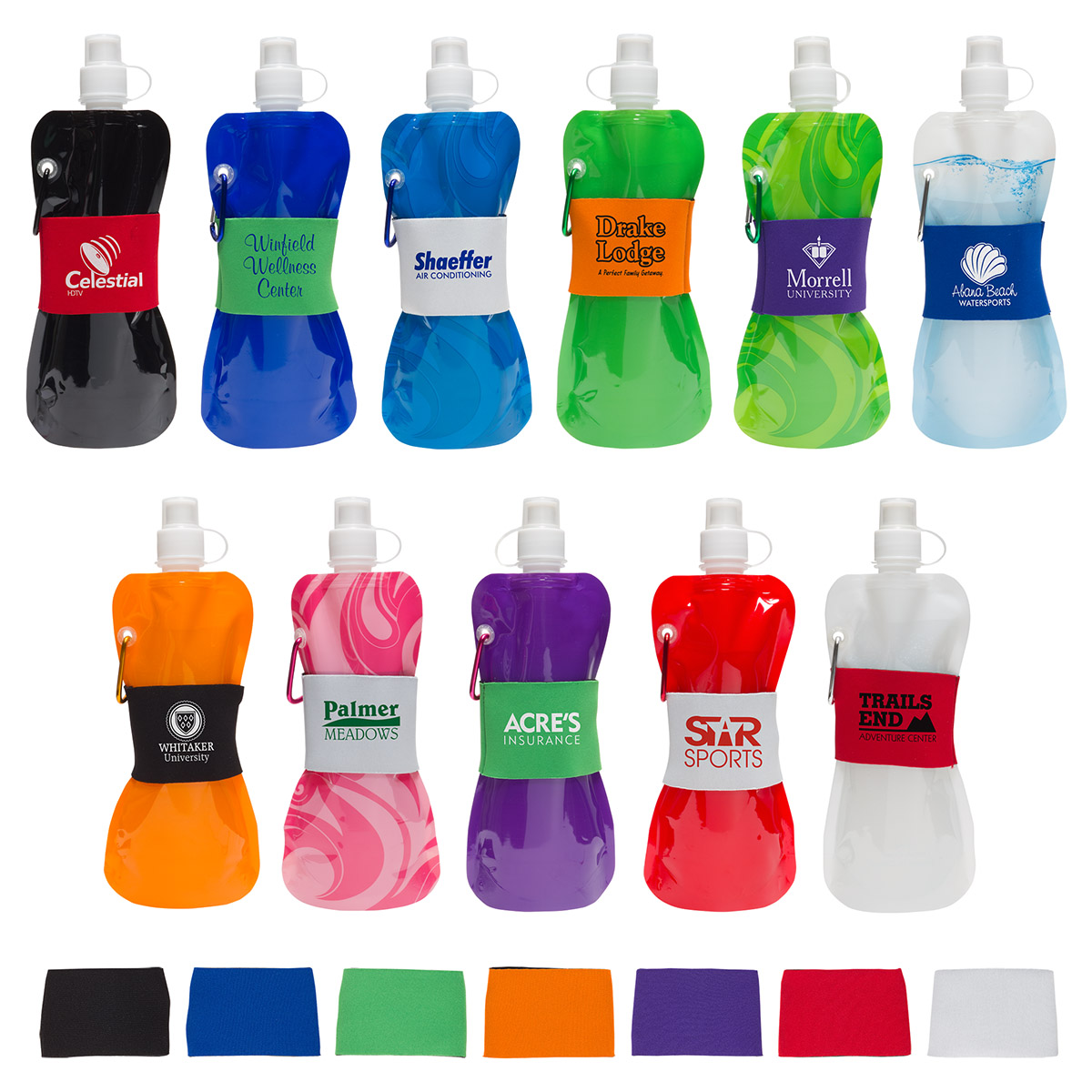 Promotional The Flex 16 Oz. Freezable Water Bottle with Easy-To-Pull Top 