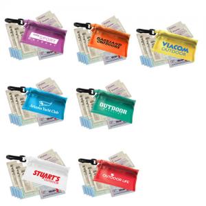 10-Piece First Aid Kit in Translucent Vinyl Pouch 