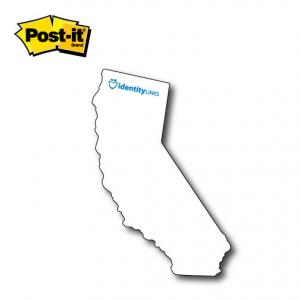 California Shaped Post It Notes