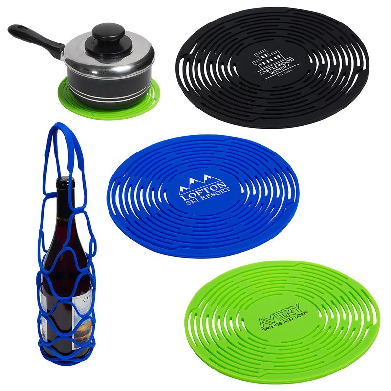 Promotional Multipurpose Silicone Bottle Carrier Placemat