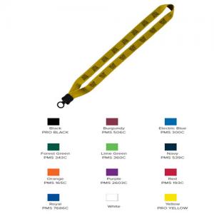 1&quot; Cotton Lanyard with Plastic Clamshell &amp; O-Ring 
