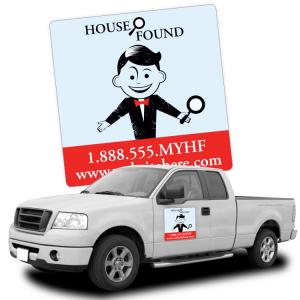 16 x 16 Round Cornered Magnetic Car Sign