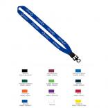 1" Cotton Lanyard with Plastic Snap-Buckle Release & O-Ring 
