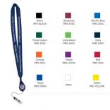 3/4" Cotton Lanyard with Metal Crimp and Retractable Badge 