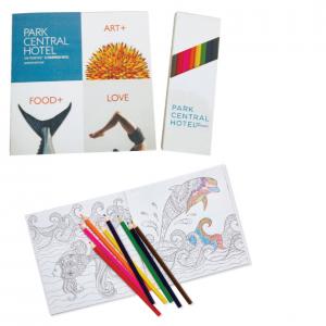 Adult Coloring Book And 8-Color Pencil Set