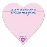 25 Sheet Lifeline Heart Shaped Sticky Notes (5.5x5.5)