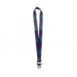 1"Dye-Sublimated Lanyard with Plastic Snap-Buckle Release and Plastic O-Ring 