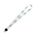 1"Dye-Sublimated Stretchy Elastic Lanyard with Plastic Clamshell & Plastic O-Ring