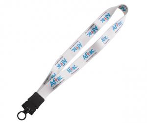 1&quot;Dye-Sublimated Stretchy Elastic Lanyard w/Plastic Snap-Buckle Release &amp; O-Ring 