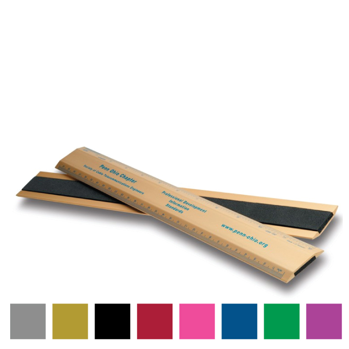 12 inch Alumicolor Non-Slip 2-Bevel Ruler